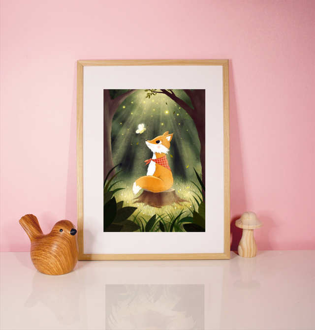 Print "Renard et papillon"