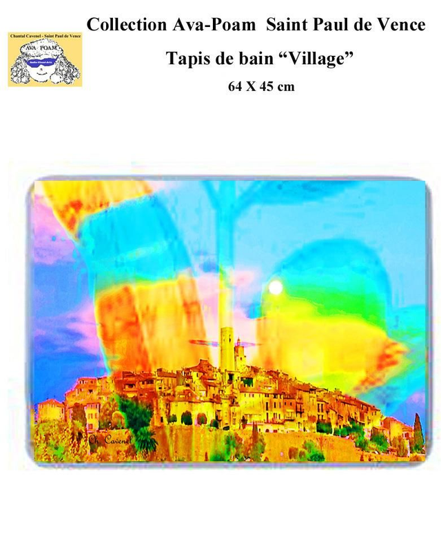 Tapis de bain "Village de Saint Paul" 64x45 cm