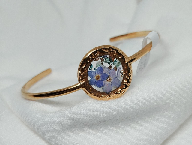 Bracelet jonc Maëlys coloris bleu 