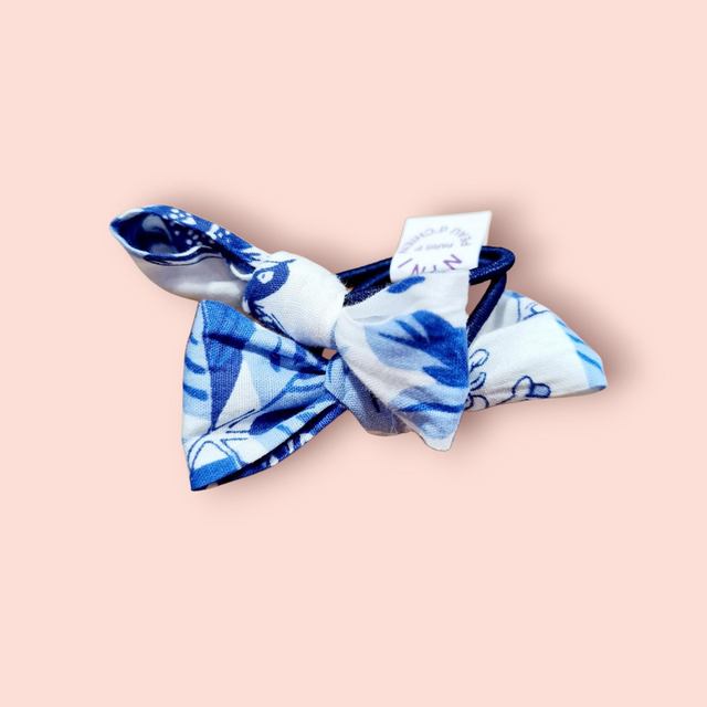 Élastique cheveux tons bleu