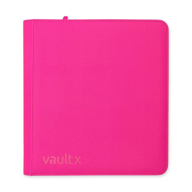 Vault X Neon Pink 12 Pocket Zip Binder