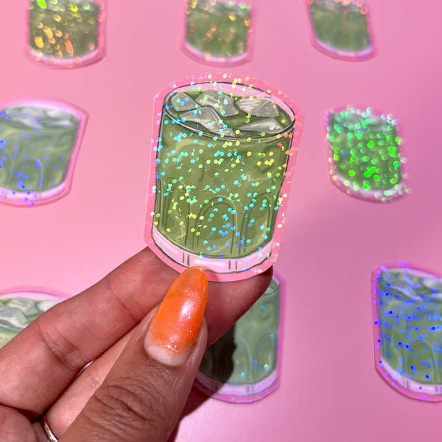 Matcha Holographic Sticker