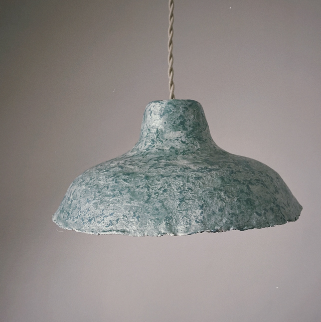 Abat jour suspension Paris bleu marbré