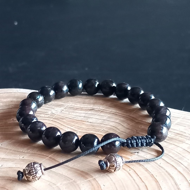 Bracelet ajustable en Hypersthène