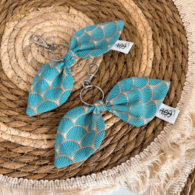 Porte clefs - Écailles Turquoise