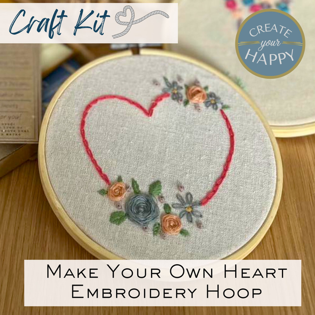 Embroidery Hoop Art Heart