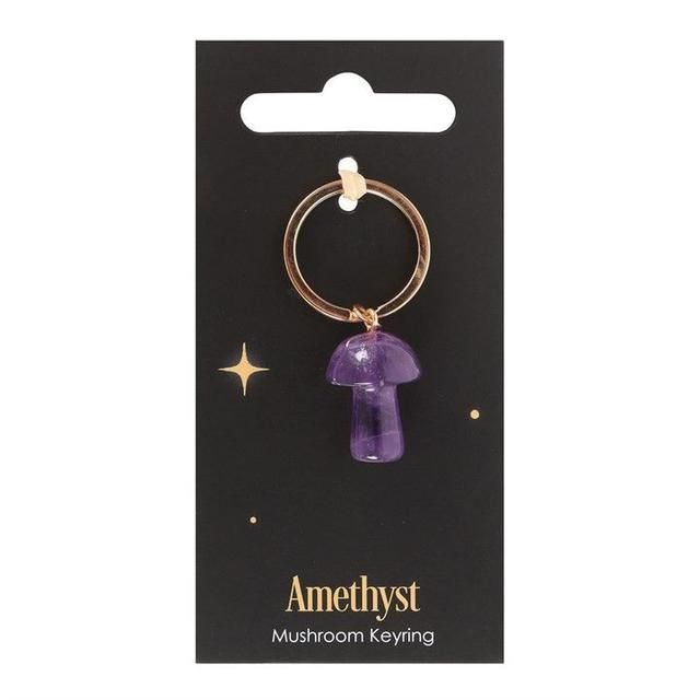 THS Amethyst Crystal Mushroom Keyring