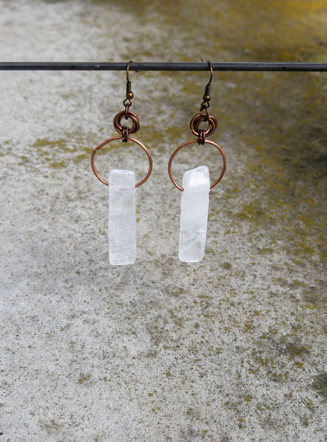 Boucle d'oreille Quartz