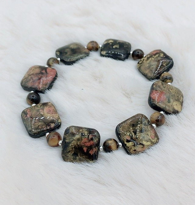 Bracelet "Etincelle" et Œil de Tigre 