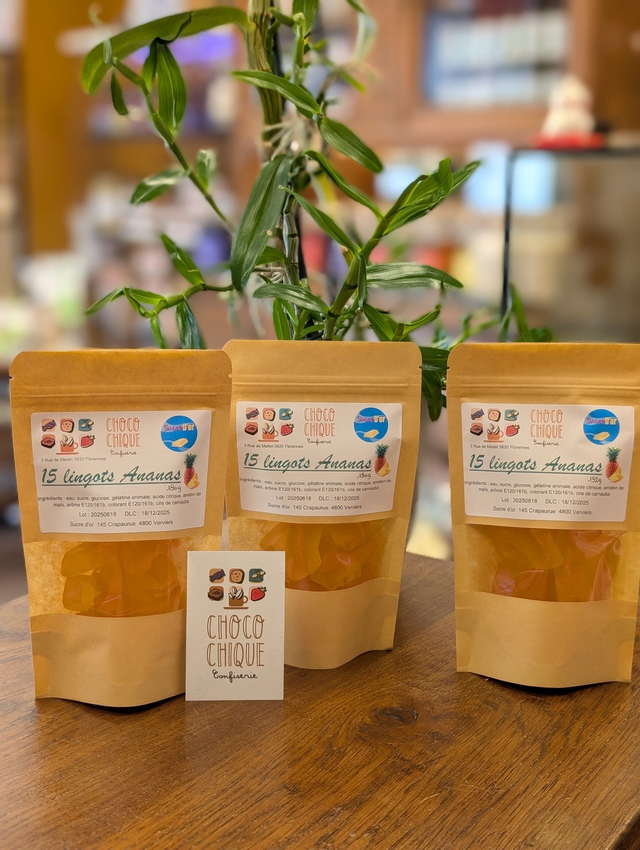 15 Lingots Ananas de Sucre d&#039;Or