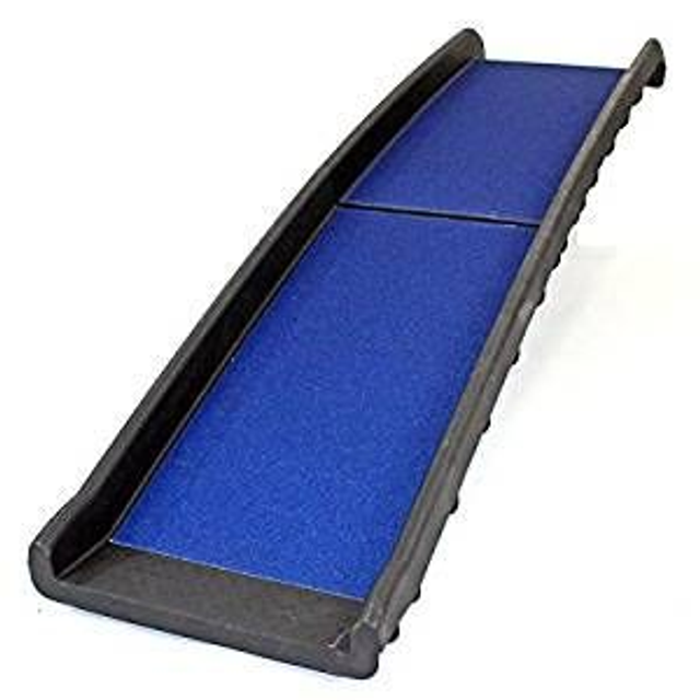 Auto Hunderampe, Kunststoff, 157 x 40 x 17 cm, blau, bis 90 kg
