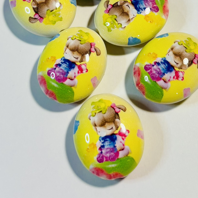 Beautiful Nancy character large beads x 2