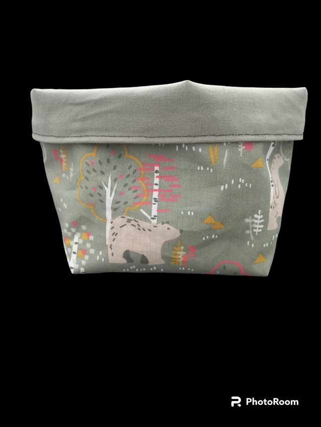 Panière à lingettes forêt 