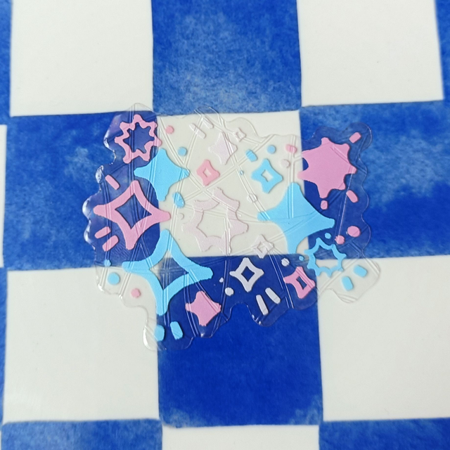 trans sparkles - suncatcher window sticker