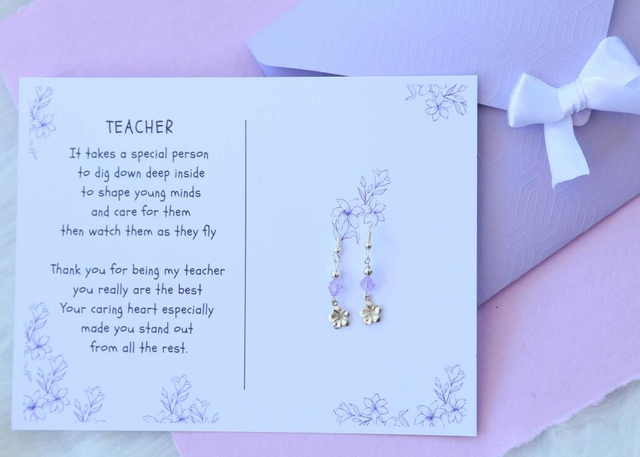 Earrings For Teacher Lilac