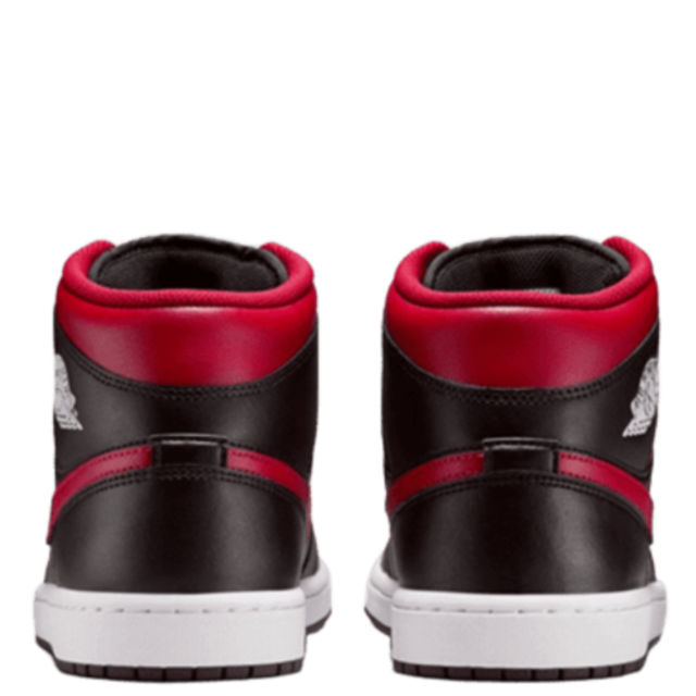 Air Jordan 1 Mid Homme - Black & White - Sneakers