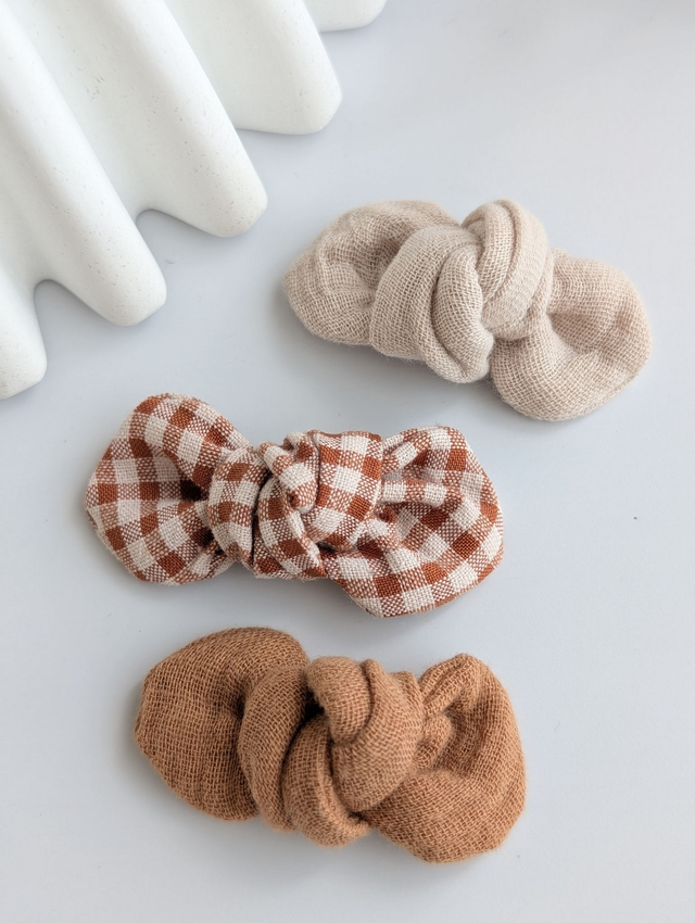 Lot de barrettes noeud Romie