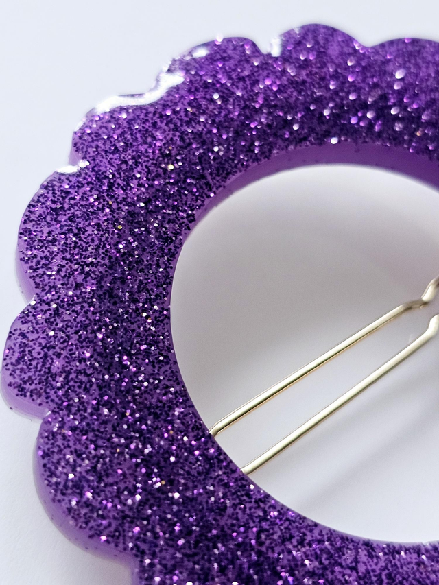 BARRETTE FLEUR MAUVE