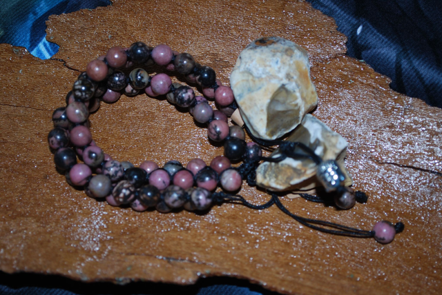 Bracelet en rhodonite