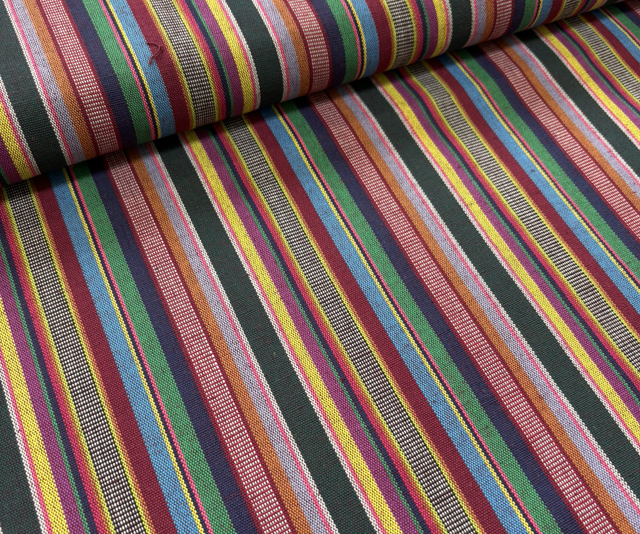 Dark Rainbow Woven Stripe