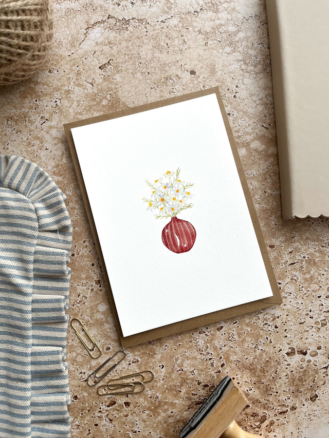 Carte postale Pulsion créative - Bouquet de camomille