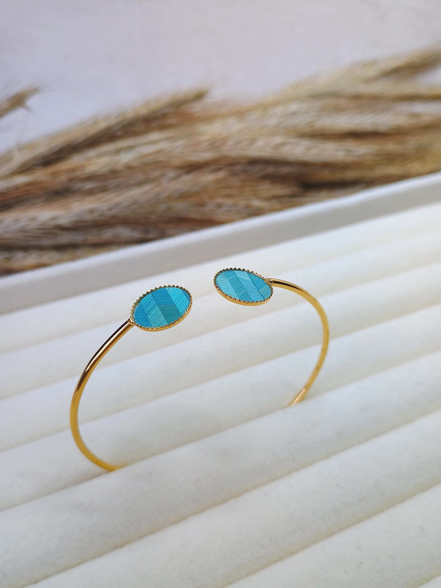 Bracelet JONC Chevron Turquoise