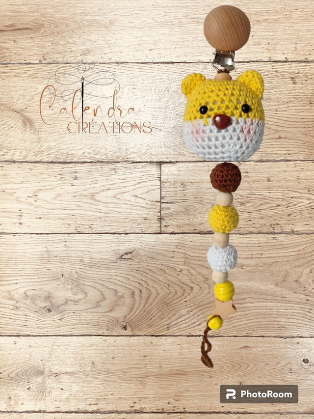 Attache-sucette ourson 