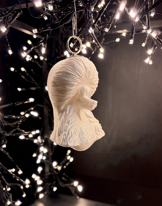 Poodle White Silk