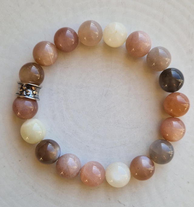 Bracelet PIERRE DE LUNE multicolore 10mm