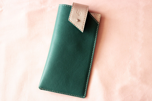 Etui à Lunettes - Vert&amp;Champagne