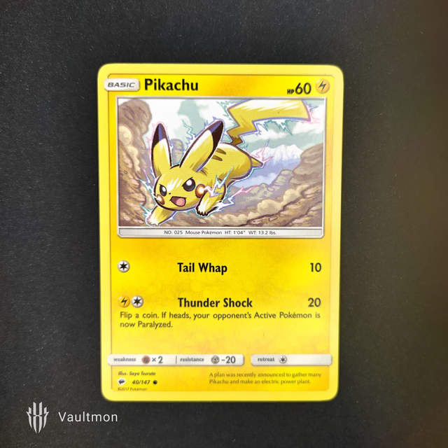  Pikachu 40/147 S&M Burning Shadows Non Holo Common