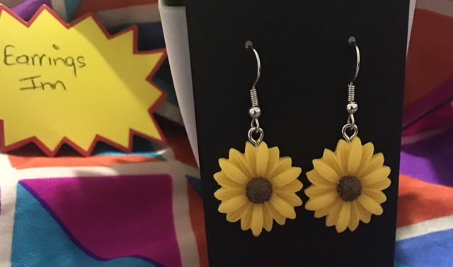 Yellow Fabric Dangling Earrings- YDE63