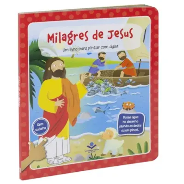 Livro de pintar com agua - Milagres de Jesus