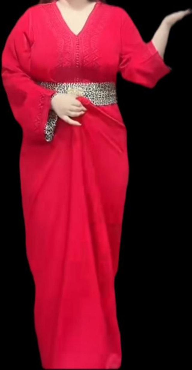 Caftan crêpe+ceinture 