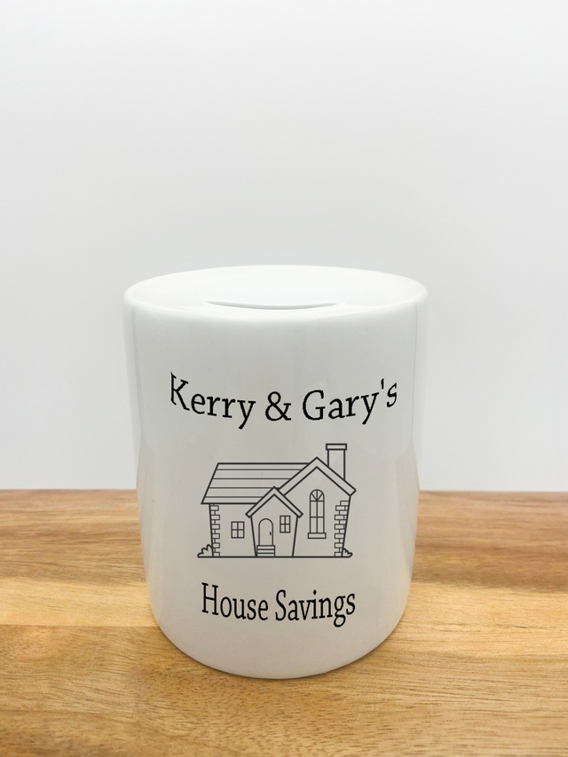 Personalised Money Box - House Savings