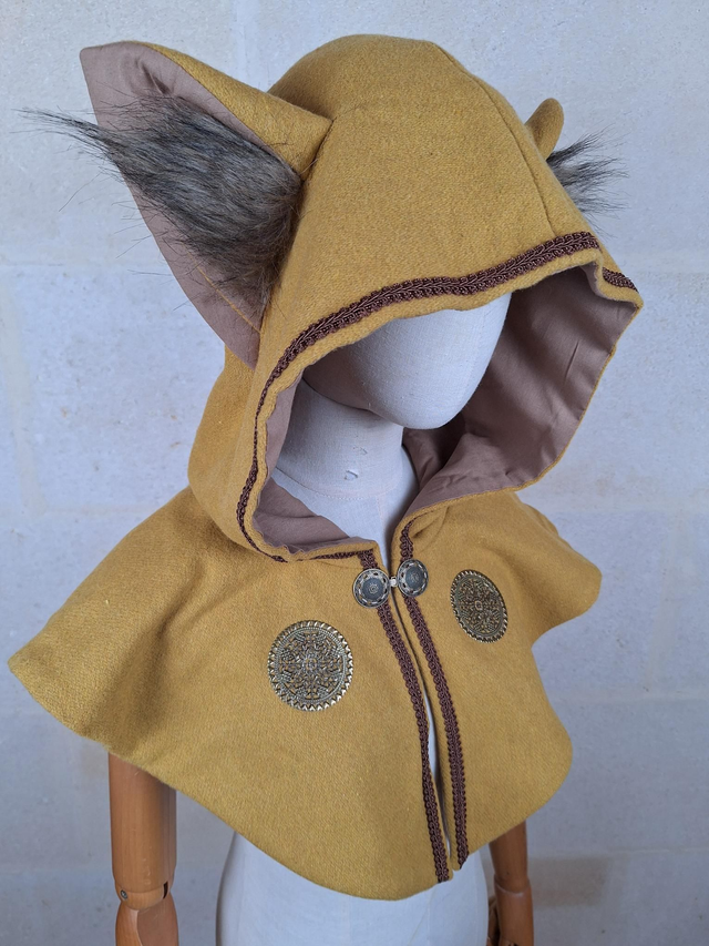 Capuchon à oreilles Jaune