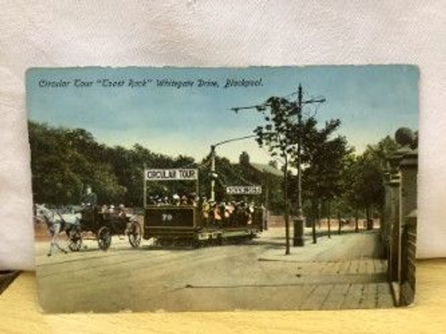 Circular Tour  "Toast Rack" Whitegate Drive, Blackpool Lancashire Posted 1913 Antique postcard. Our Ref No R477 £3.00