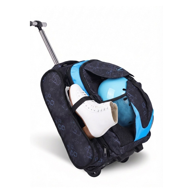 Rullande skridskoväska – väska på hjul för skridskor & hjälm