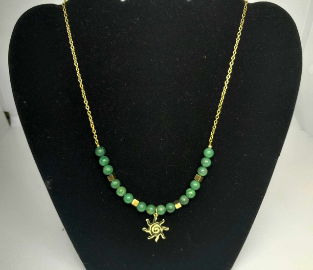 Collier Buddstone et acier or inox