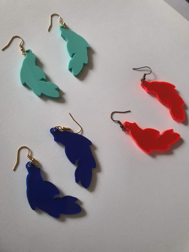 Acrylic Koi Fish Earrings