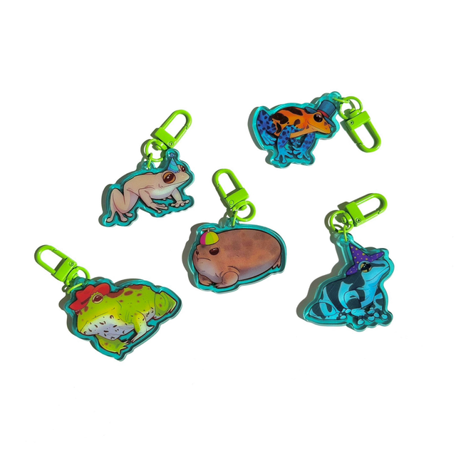 Frogs w/ hats blind bag charm
