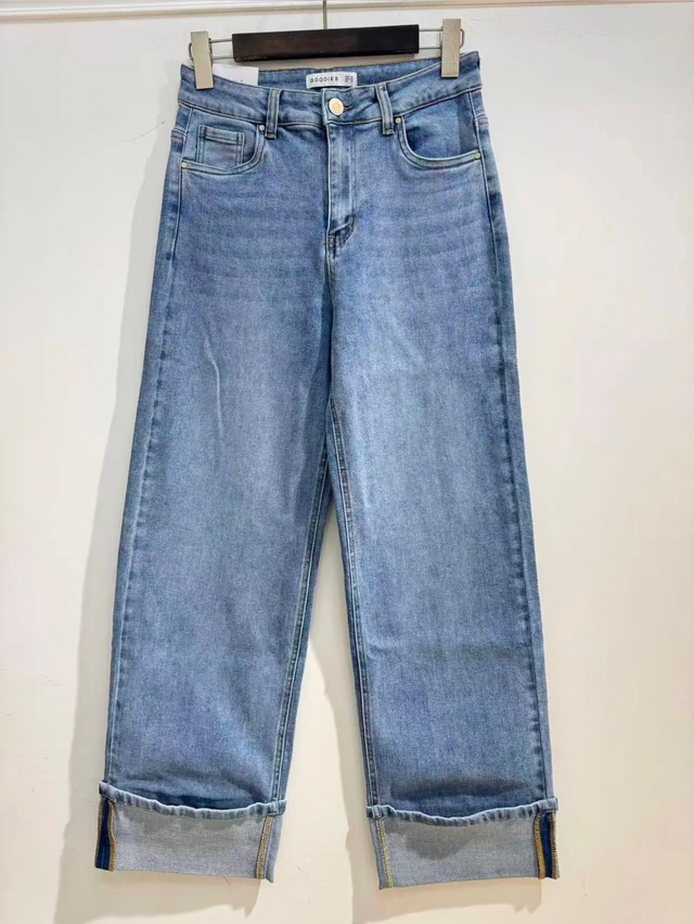 Goodies wide leg jeans omslag - jeans blauw