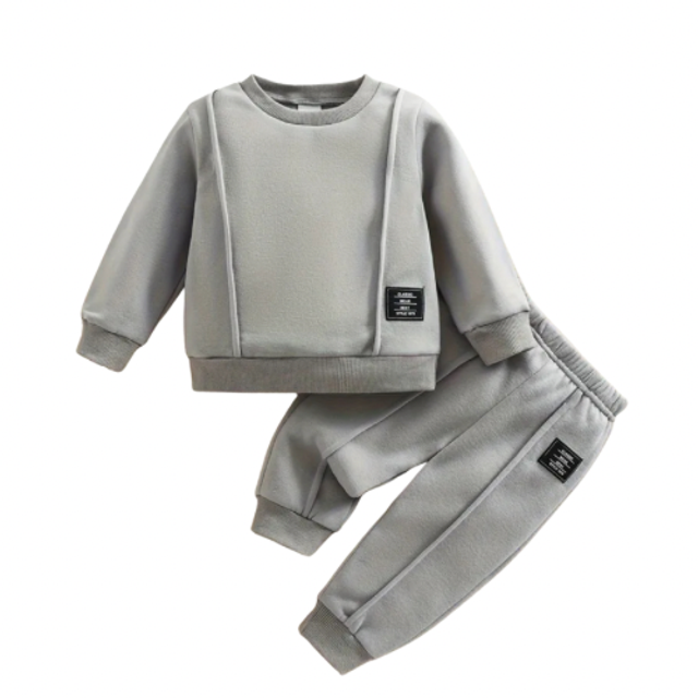 2-delige set broek met trui grijs 