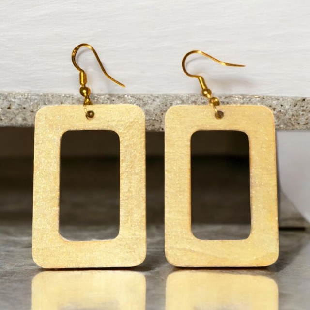 Boucles d'oreilles bois 100% création artisanale