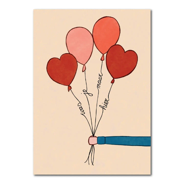 Was je maar hier | Dubbele kaart met envelop