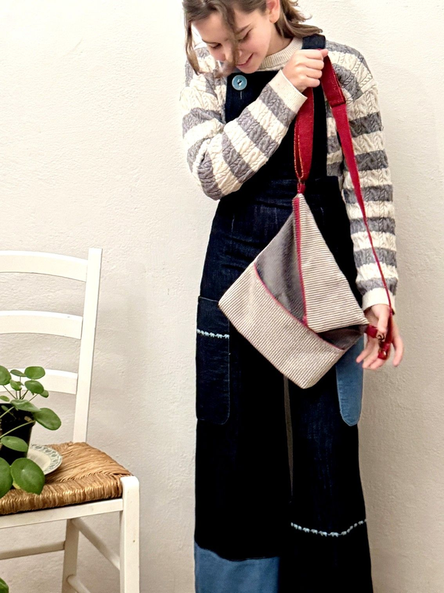 Doudou Bag gris et rouge