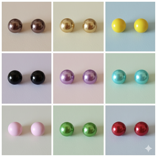 Boucles d'oreilles clous demi-boules