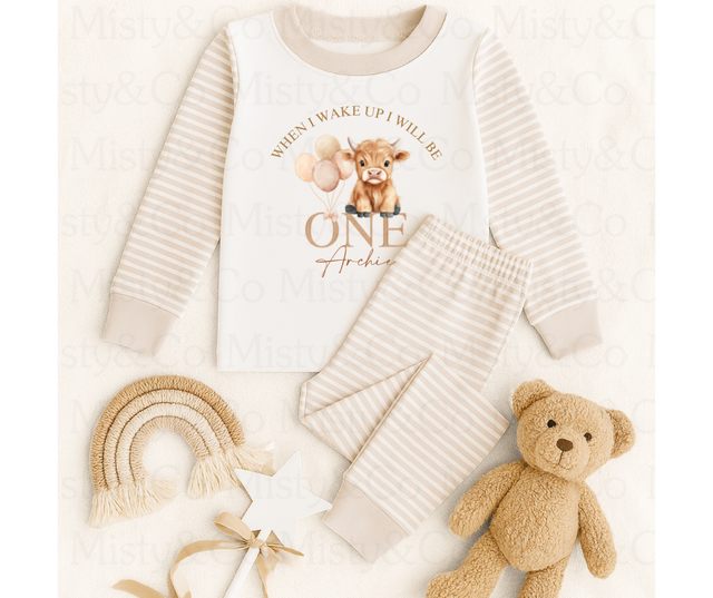 Highland Cow Birthday Pyjamas