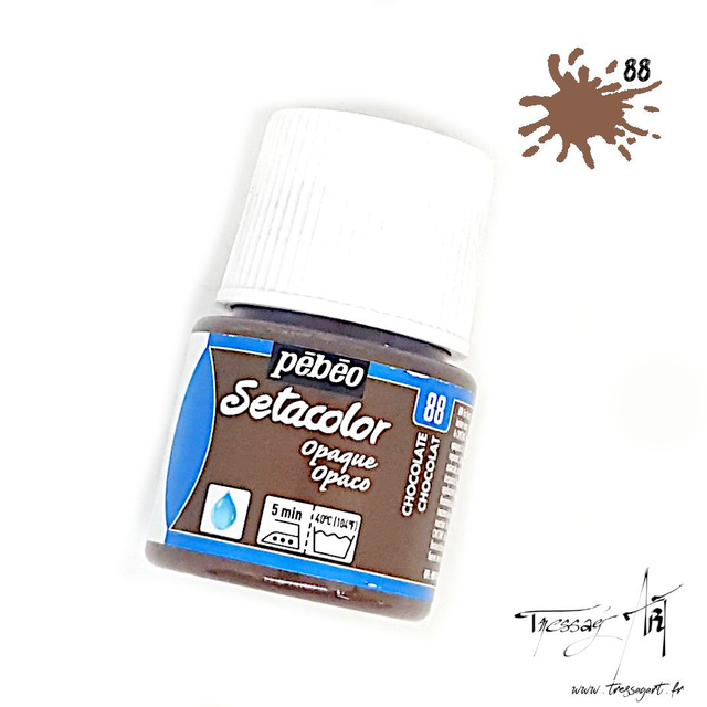 PEBEO - PEINTURE TEXTILE SETACOLOR OPAQUE MARRON CHOCOLAT 45mL - PB009088