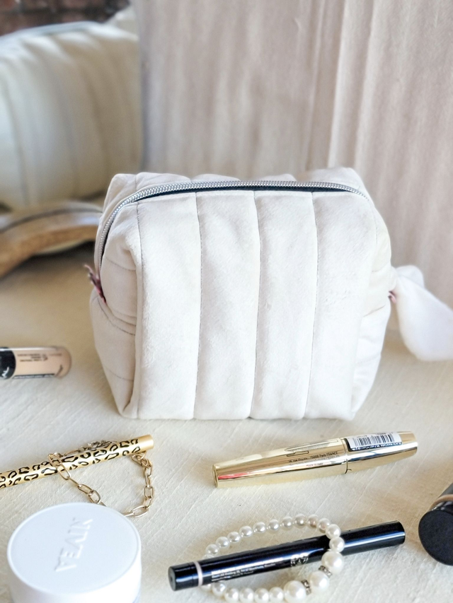 Petite Trousse de toilette - Velours Beige